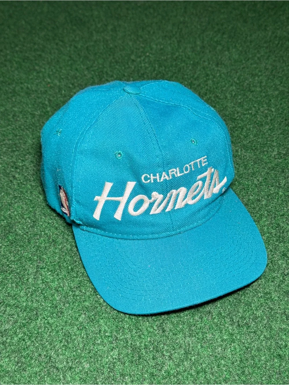 Charlotte Hornets Script Sports Specialties Snapback Vintage Hat 90s Wool NBA